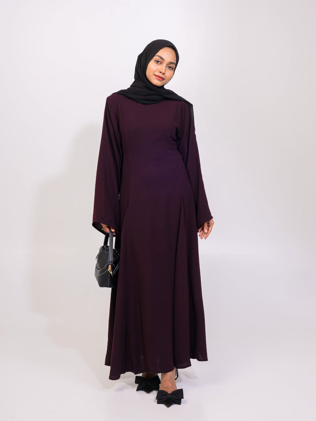 Aidah Tie Back Dress - Wine