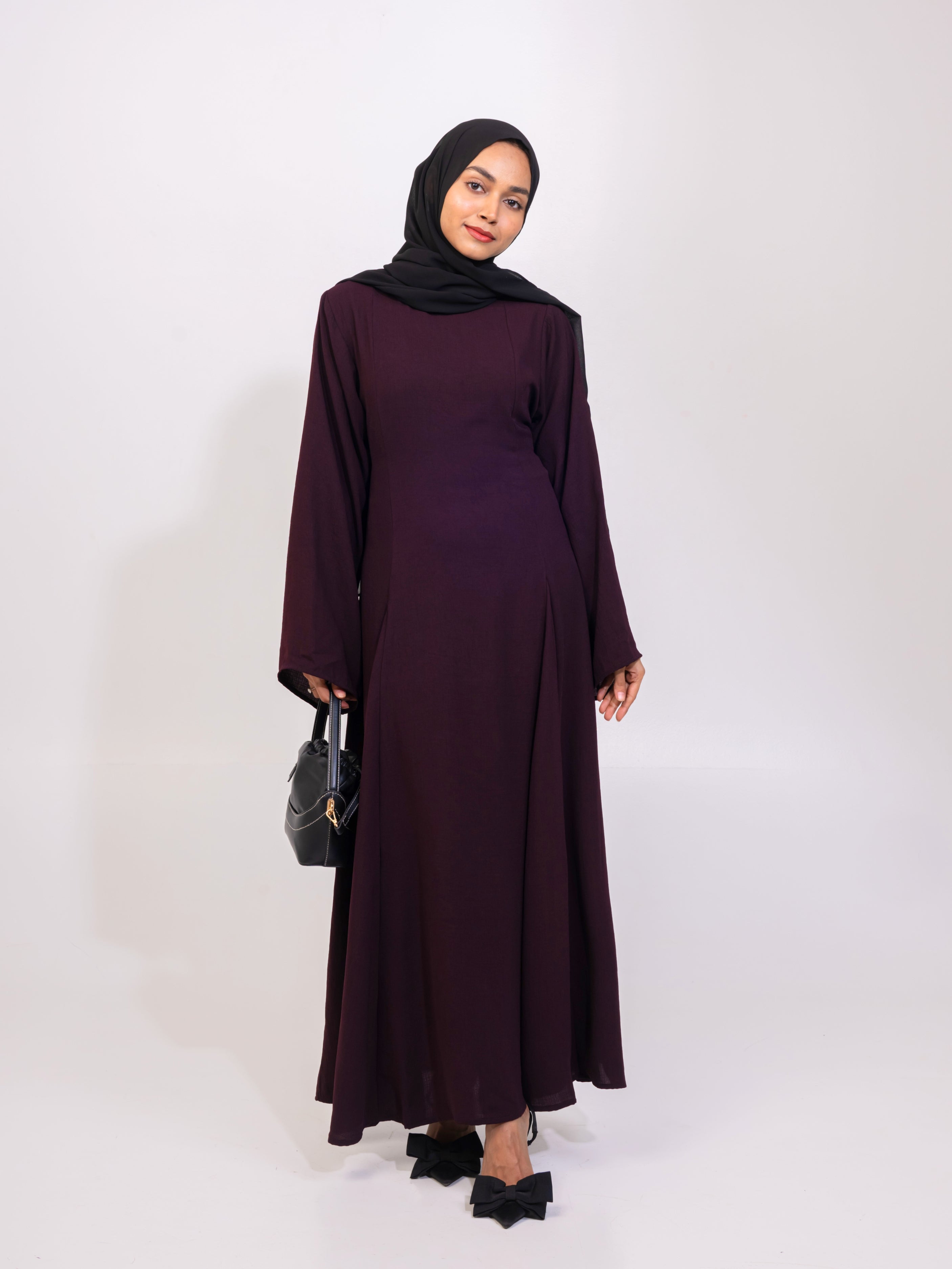 Aidah Tie Back Dress - Wine