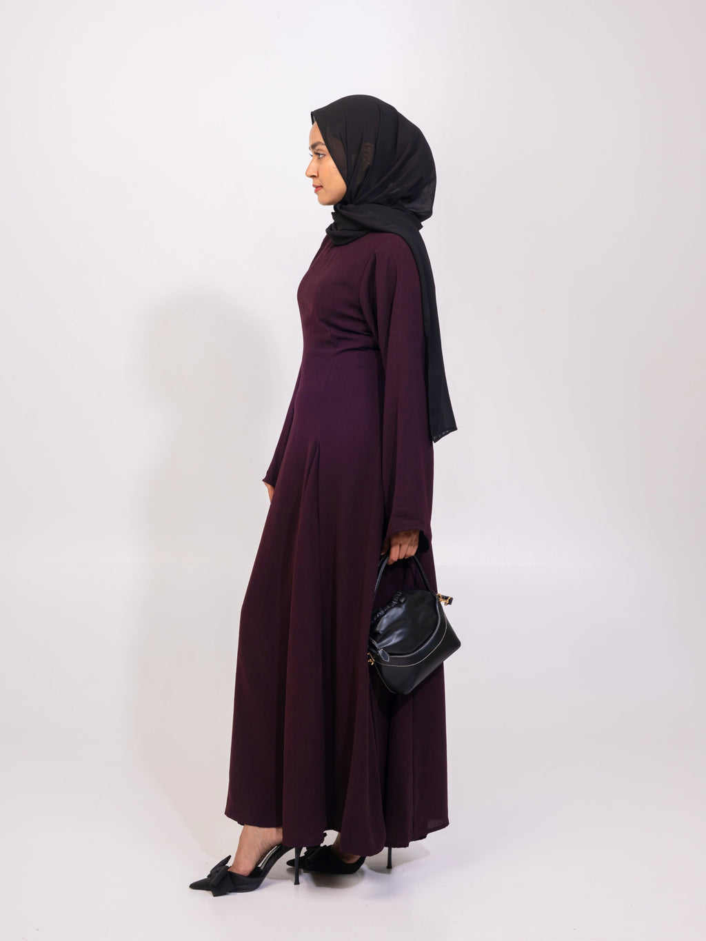 Aidah Tie Back Dress - Wine