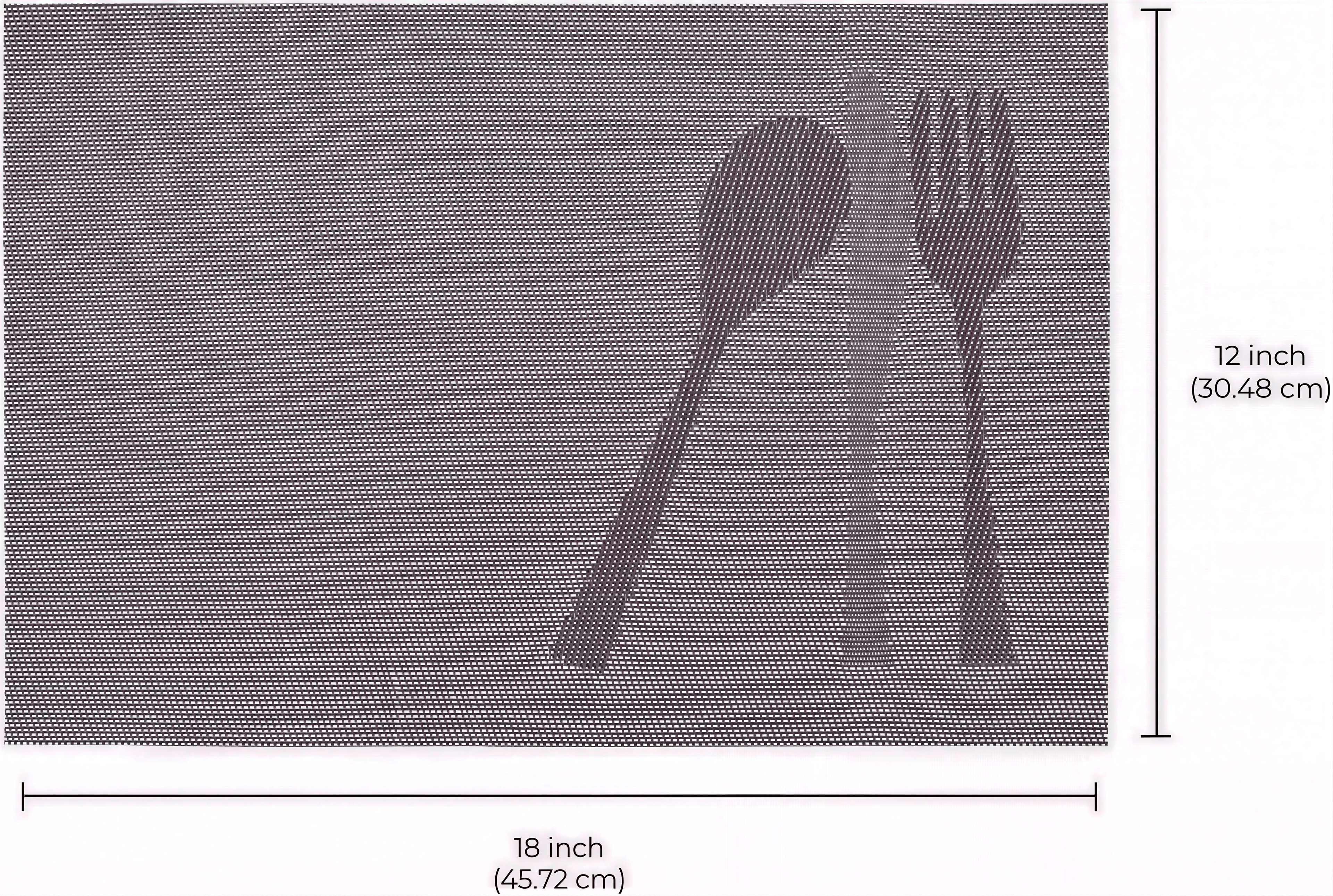Vinyl Placemats - Devonshire Light Brown Table Protectors | Washable, Non Slip Mats