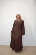 Aidah Tie Back Dress - Brown