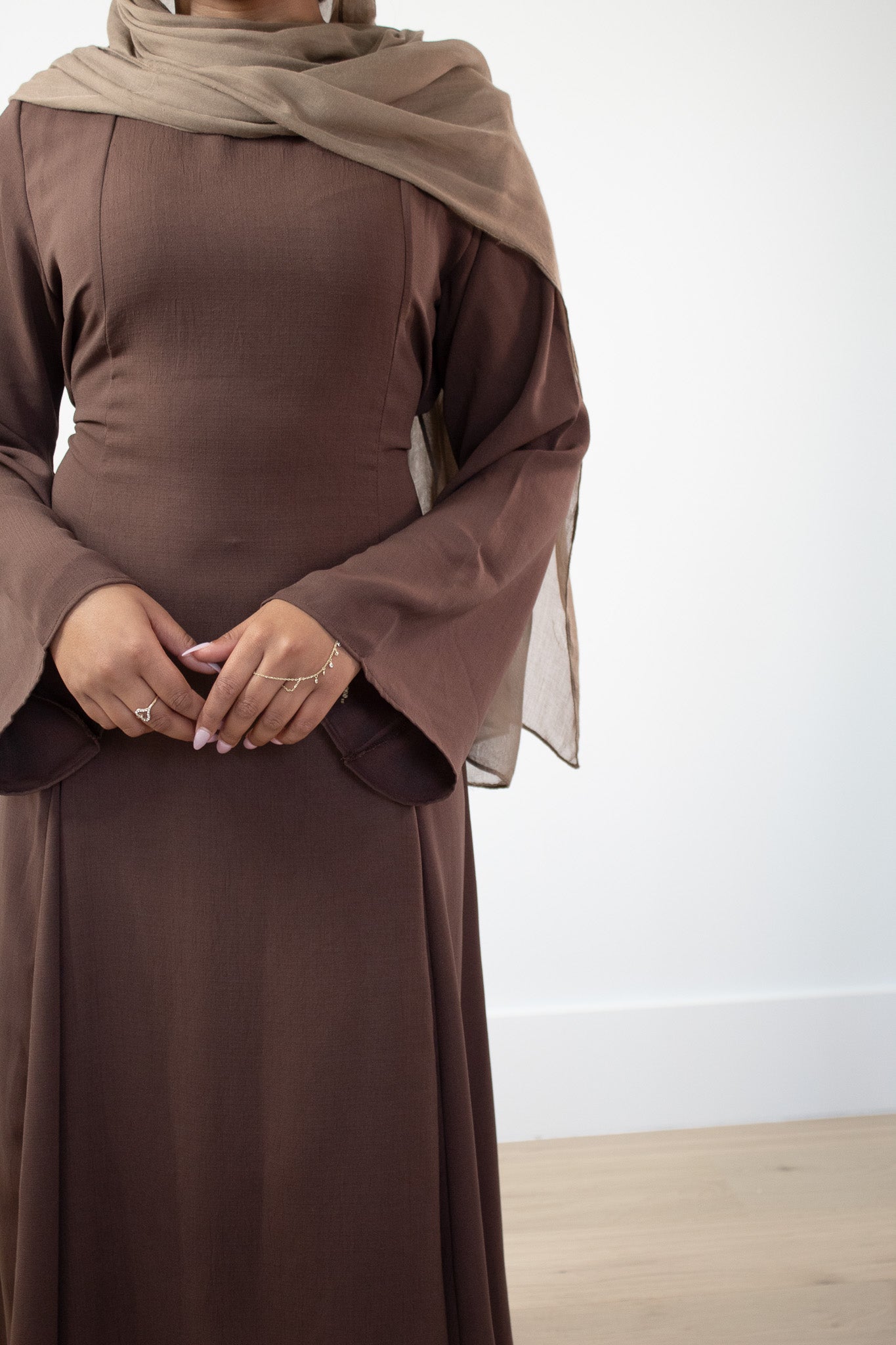Aidah Tie Back Dress - Brown