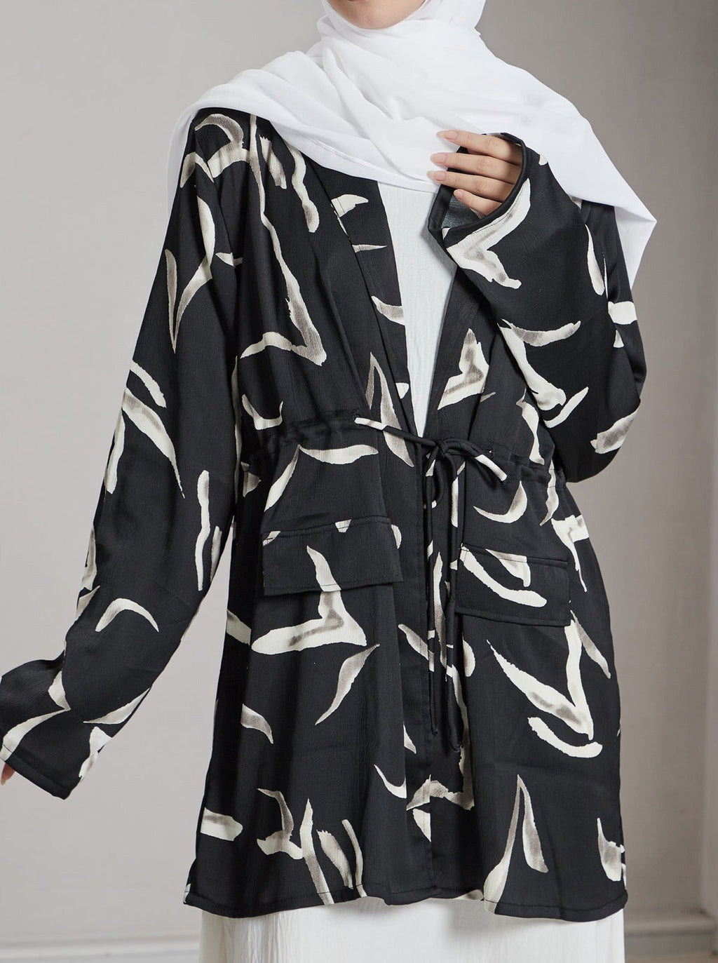 Aliza Printed Jacket - Black