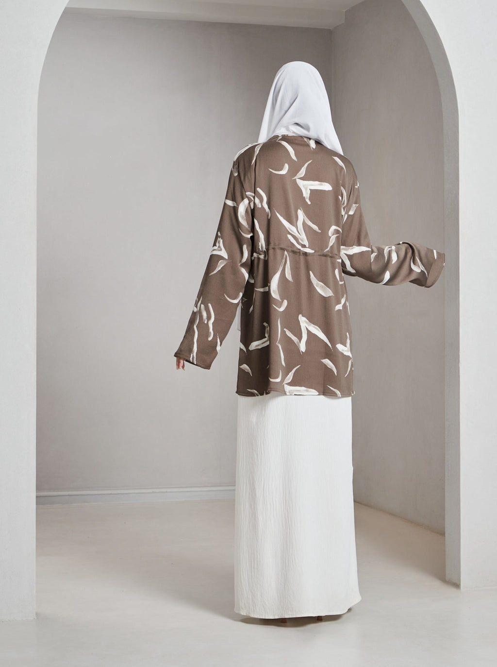 Aliza Printed Jacket - Brown