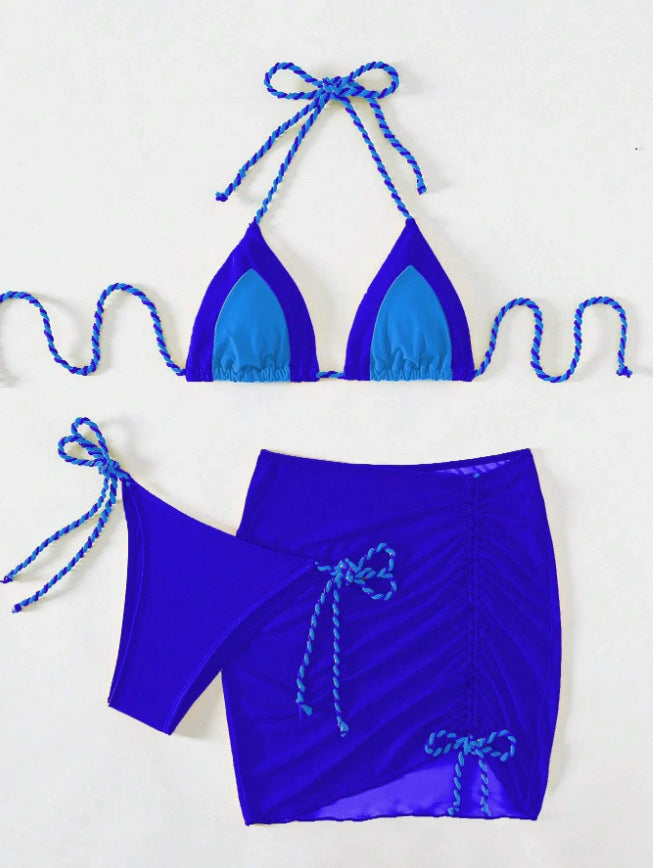 3 Piece Bikini Swimsuit Women's Split Swimsuit Bikini