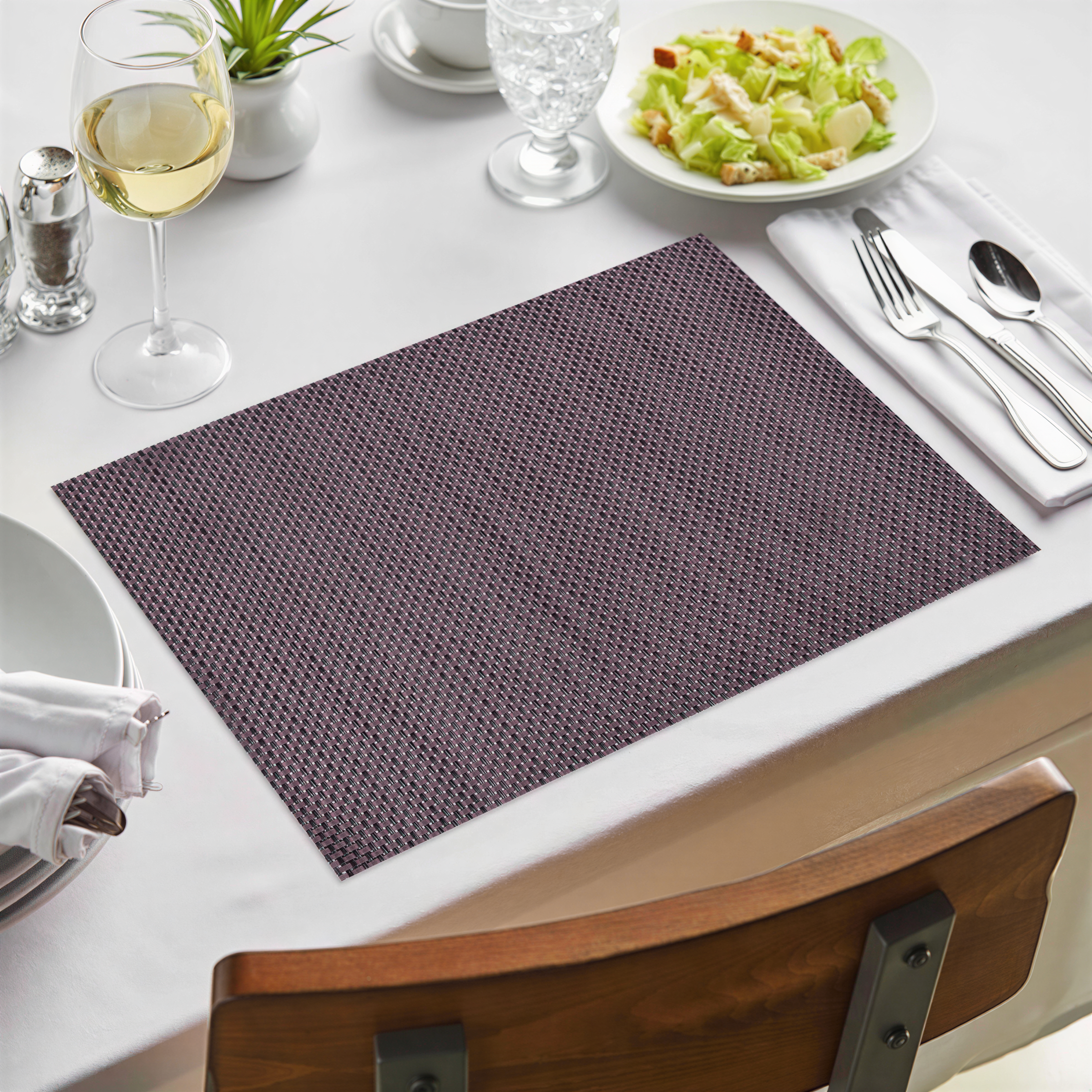 Vinyl Placemats - Durable Non Slip Table Protectors, Heat & Scratch Resistant Mats