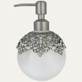Soap Dispenser – Isolde Essence Frosted Glass Decorative Bathroom Accessory 12 oz