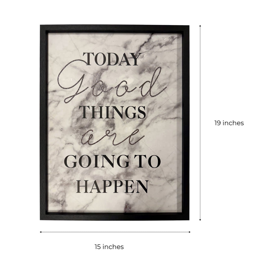 Boho Wall Décor - Framed Motivational Wall Art with Marble Aesthetic