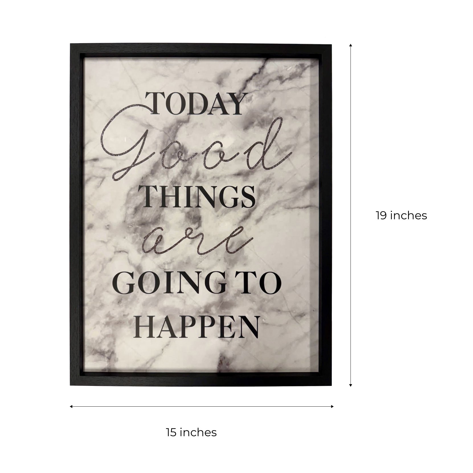 Boho Wall Décor - Framed Motivational Wall Art with Marble Aesthetic