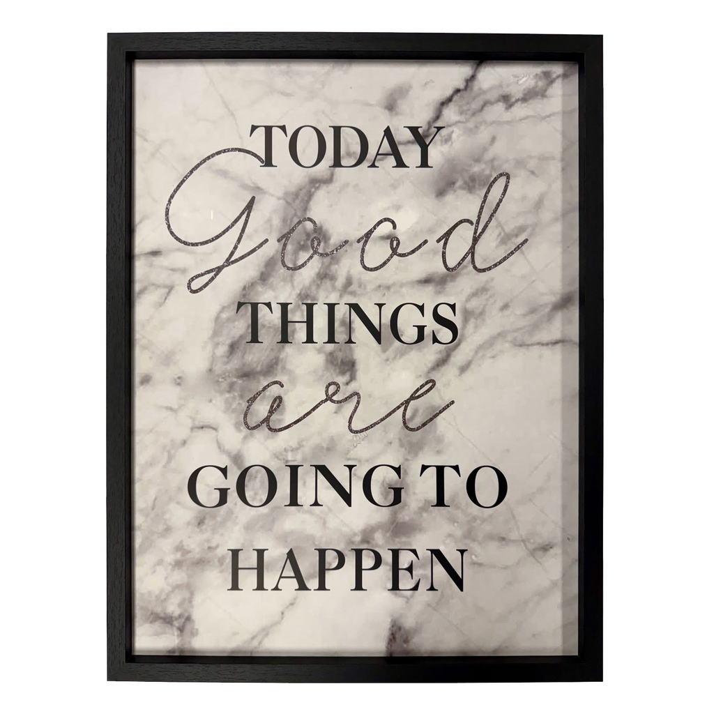 Boho Wall Décor - Framed Motivational Wall Art with Marble Aesthetic