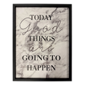 Boho Wall Décor - Framed Motivational Wall Art with Marble Aesthetic
