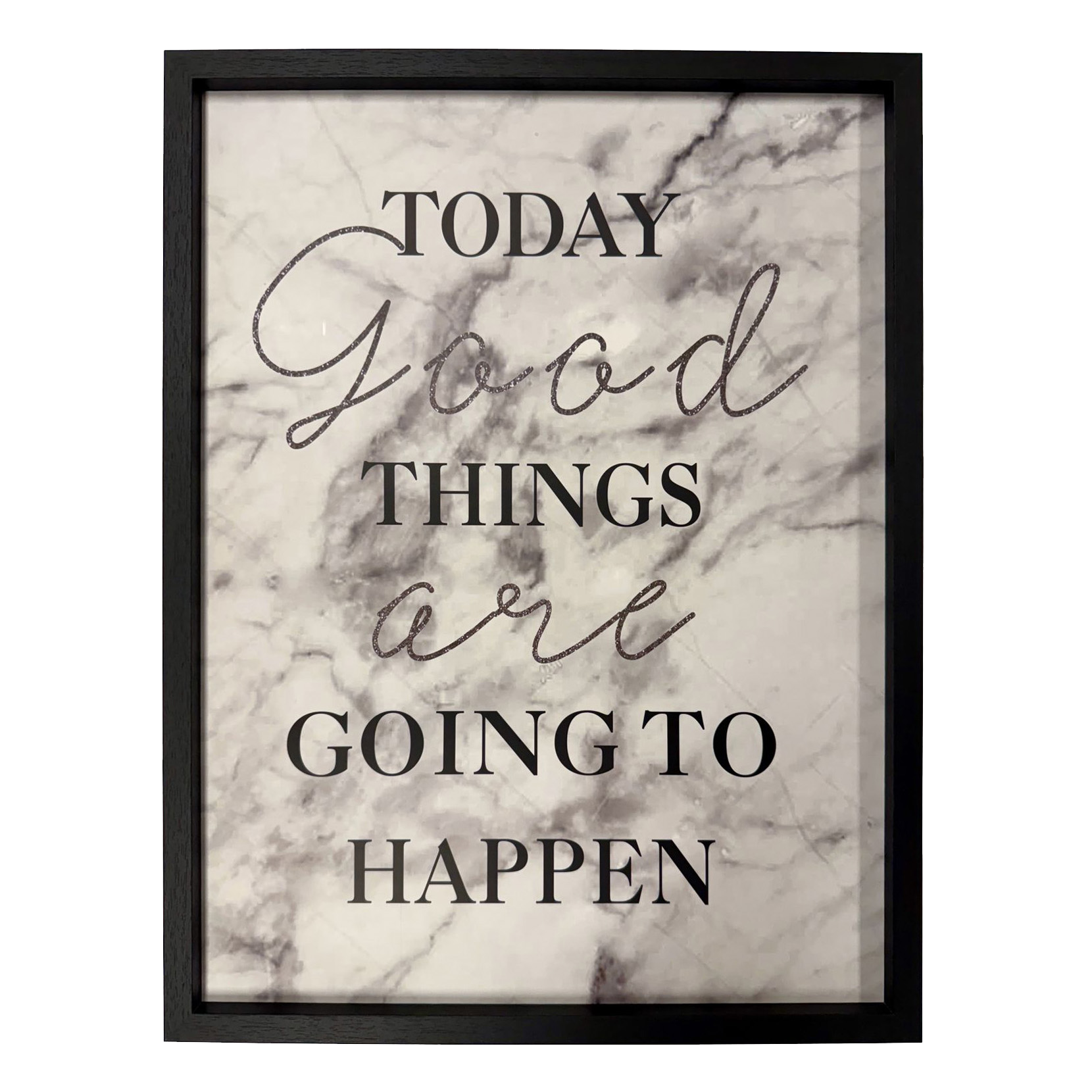 Boho Wall Décor - Framed Motivational Wall Art with Marble Aesthetic